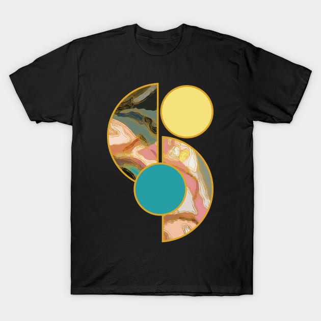 Bright vibrant modern earth tones colors unique original contemporary art 389 Abstract T-Shirt by dvongart